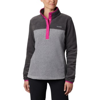 Columbia Pullover Dames, Benton Springs Half Snap Petite LichtGrijs, 63NTJEBYU